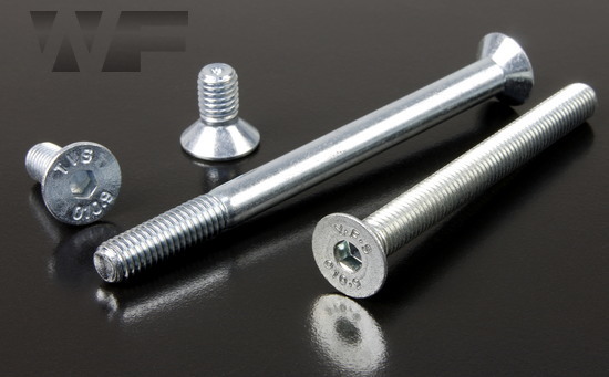 Del M 3-m 6 get Countersunk screws with hex ISO 10642 010.9 Steel Gal 