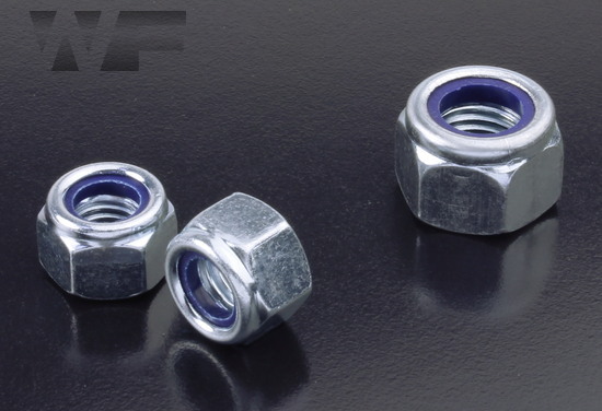 M5 To M24 NYLOC NUTS TYPE P BRIGHT ZINC PLATED GRADE 8 NYLON INSERT NUTS DIN 982 