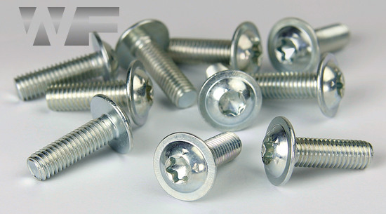 Torx Button Head Screws With Flange ISO 7380 in BZP-10.9 image