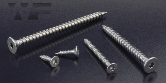 3.5 x 35mm POZI COUNTERSUNK CSK * 1000 A4 STAINLESS STEEL WOOD SCREWS 