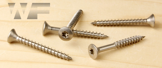 Torx Raised Countersunk Chipboard Screws in A2 image