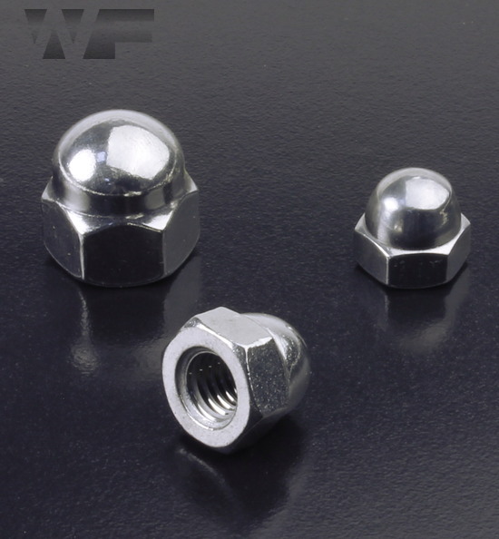 Dome Cap Nut UNC Stainless Steel A2 Stainless Nuts 1/4 10 # 3/8 8 # High Form 